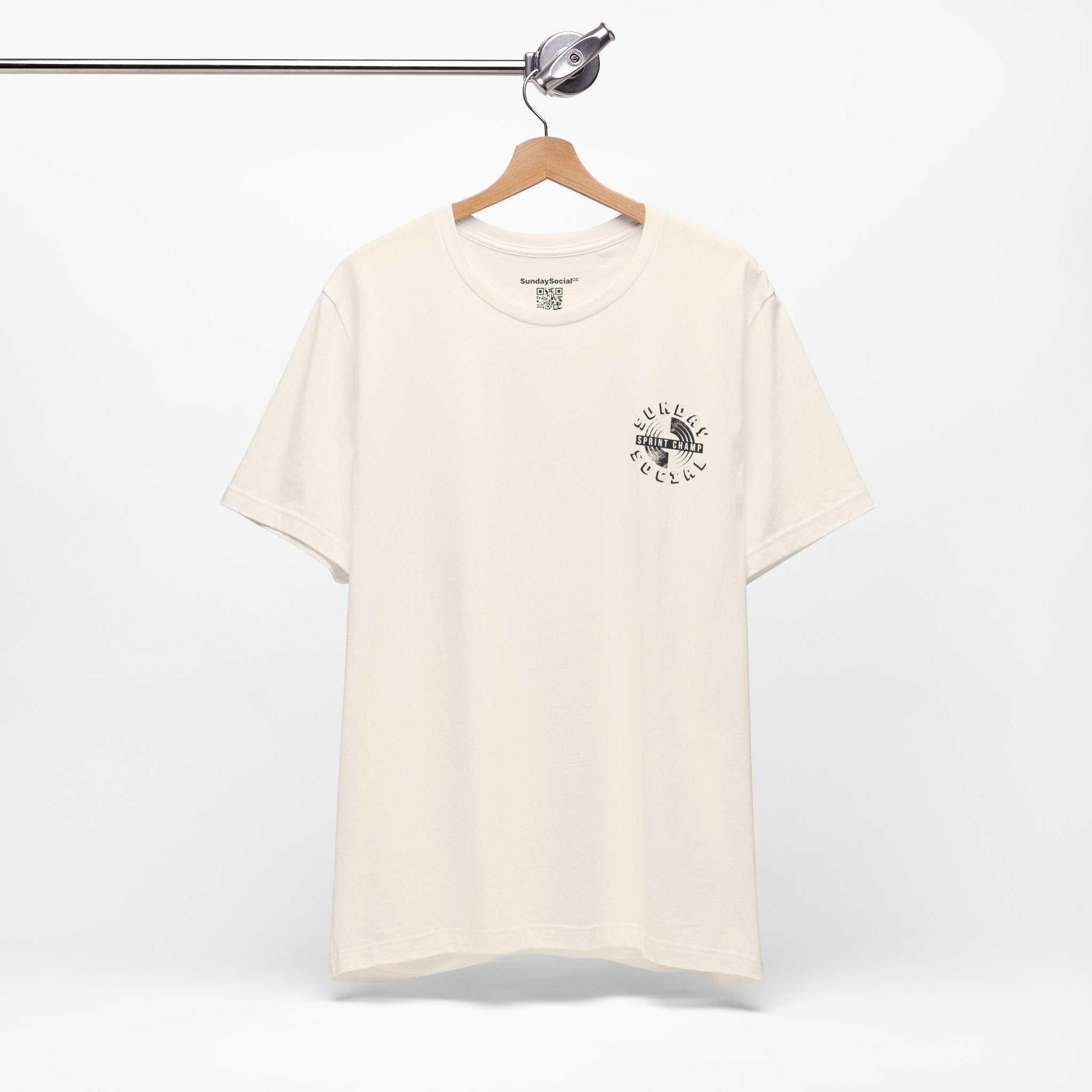 Cycling Apparel T Shirt - Sprint Champ Natural Front